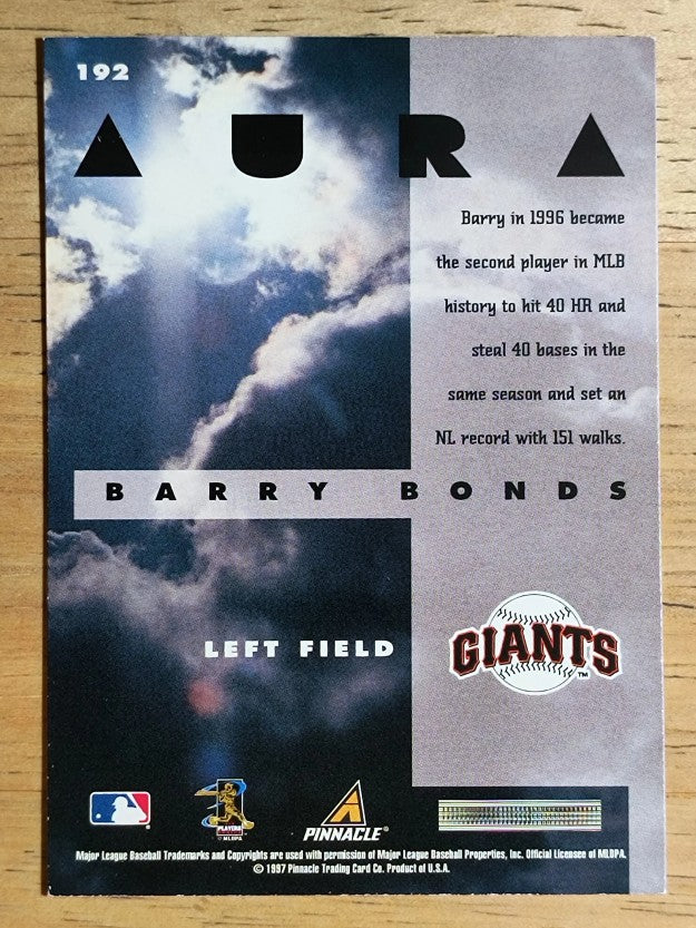 1997 New Pinnacle #192 Barry Bonds AURA