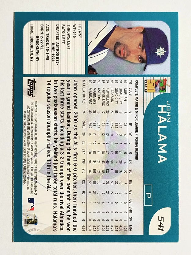 2001 Topps #541 John Halama