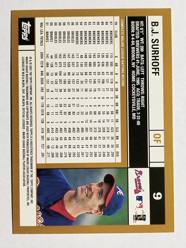 2002 Topps #9 B.J. Surhoff