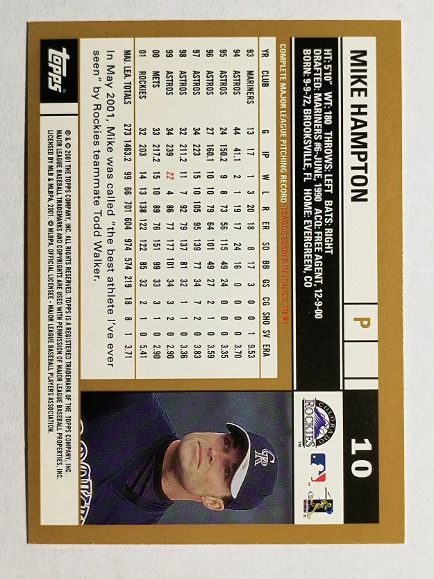 2002 Topps #10 Mike Hampton