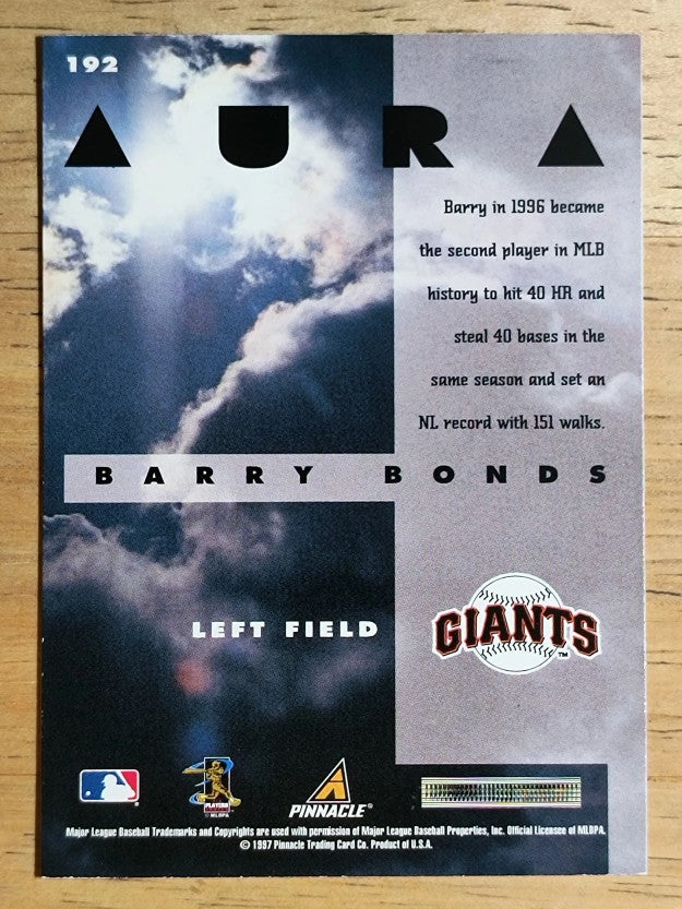 1997 New Pinnacle #192 Barry Bonds AURA