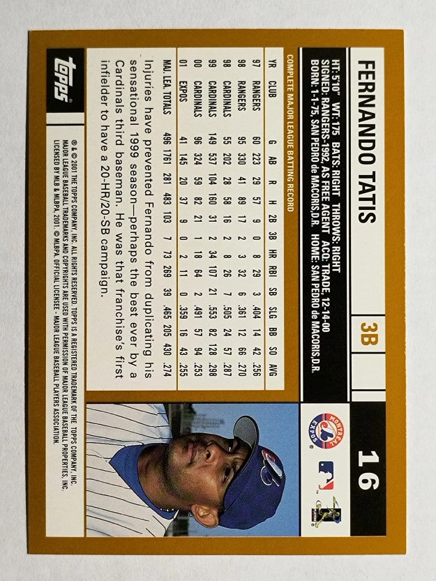 2002 Topps #16 Fernando Tatis