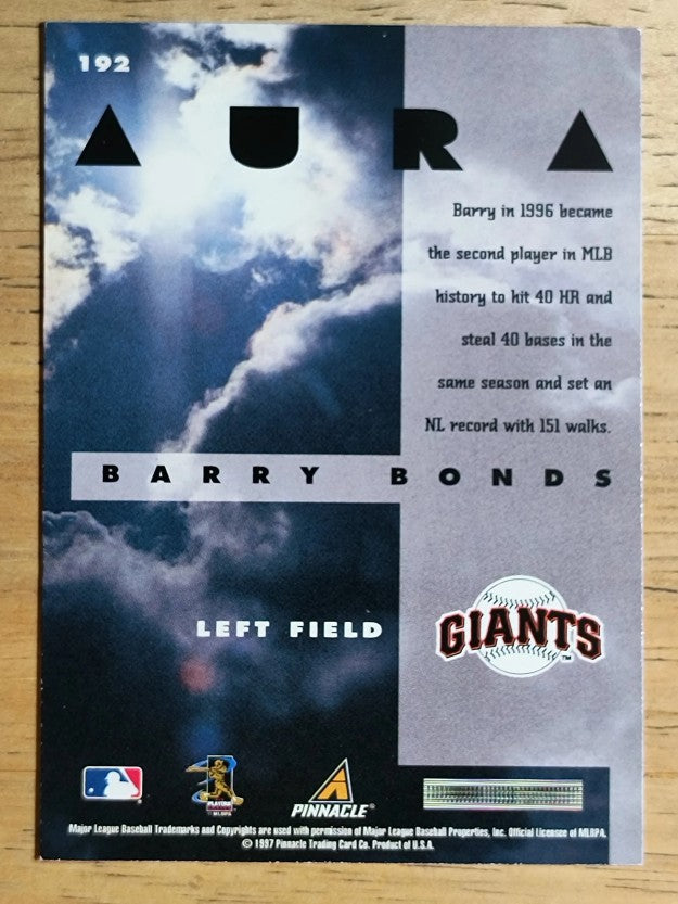 1997 New Pinnacle #192 Barry Bonds AURA