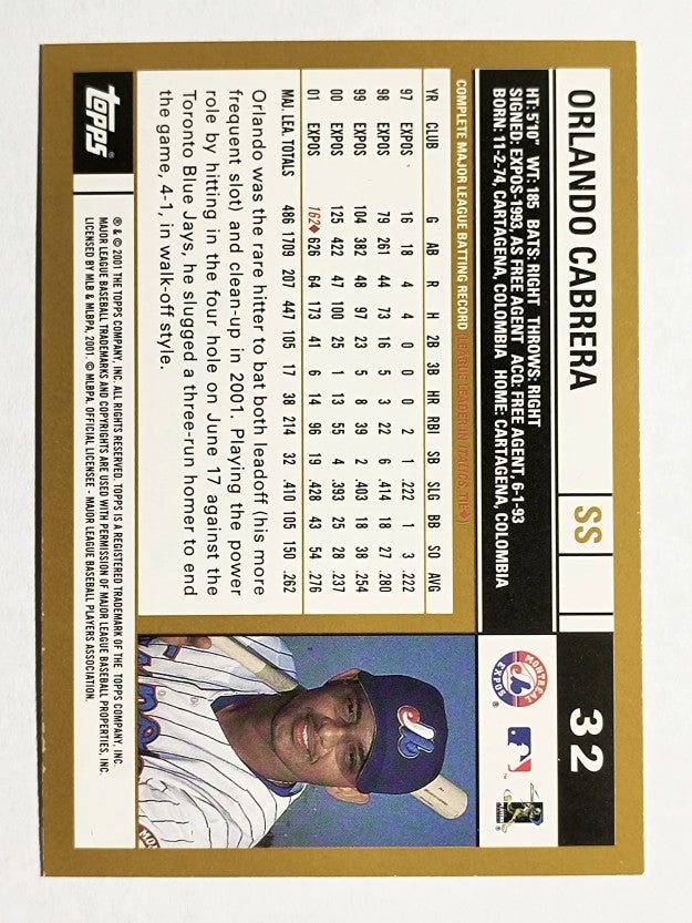 2002 Topps #32 Orlando Cabrera