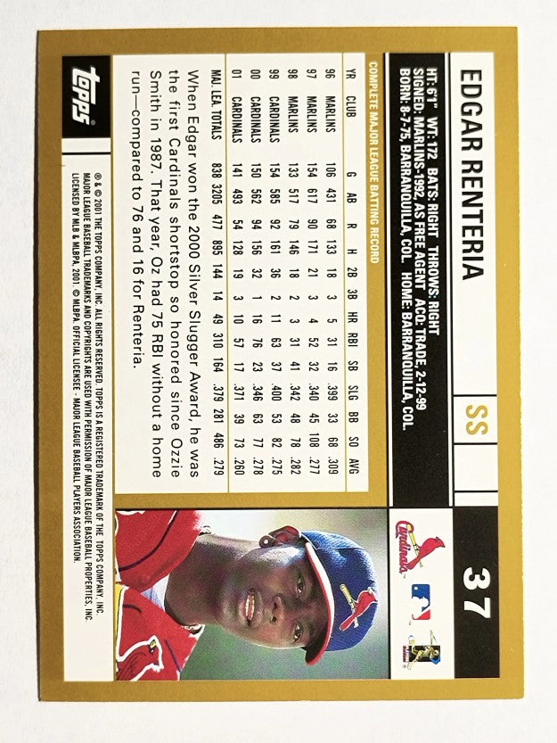 2002 Topps #37 Edgar Renteria