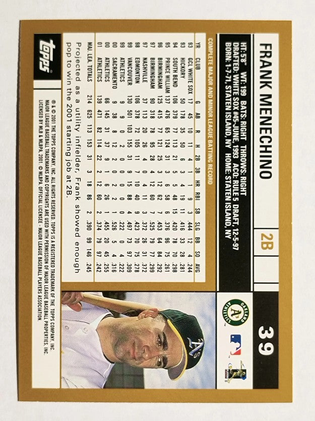 2002 Topps #39 Frank Menechino