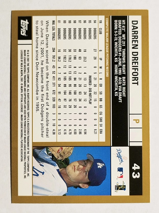 2002 Topps #43 Darren Dreifort