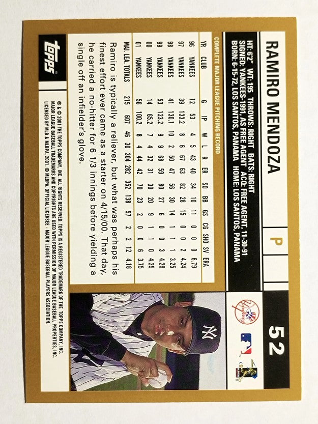 2002 Topps #52 Ramiro Mendoza