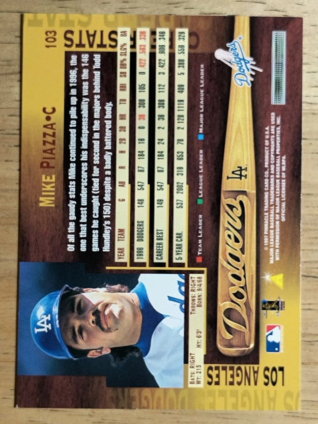 1997 Pinnacle #103 Mike Piazza