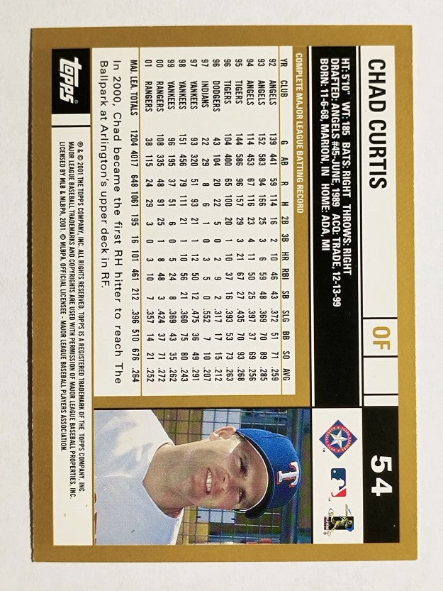 2002 Topps #54 Chad Curtis
