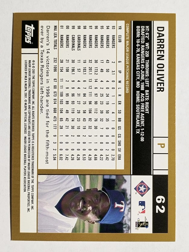 2002 Topps #62 Darren Oliver