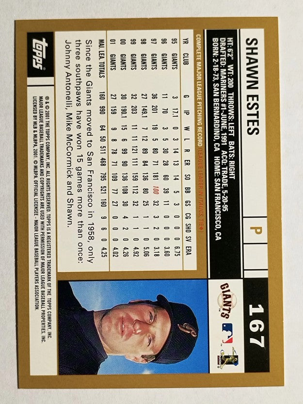 2002 Topps #167 Shawn Estes