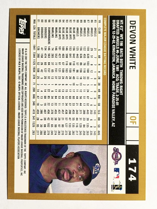 2002 Topps #174 Devon White