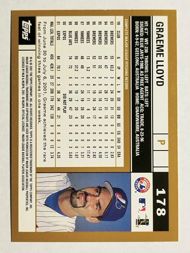 2002 Topps #178 Graeme Lloyd