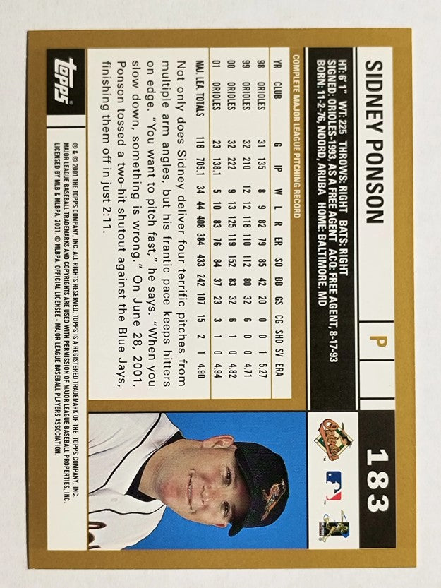2002 Topps #183 Sidney Ponson