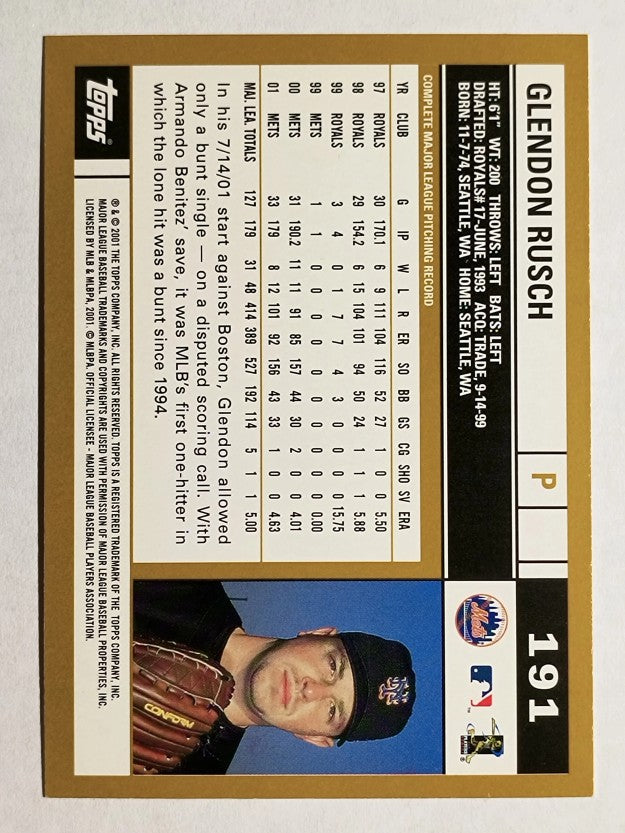 2002 Topps #191 Glendon Rusch