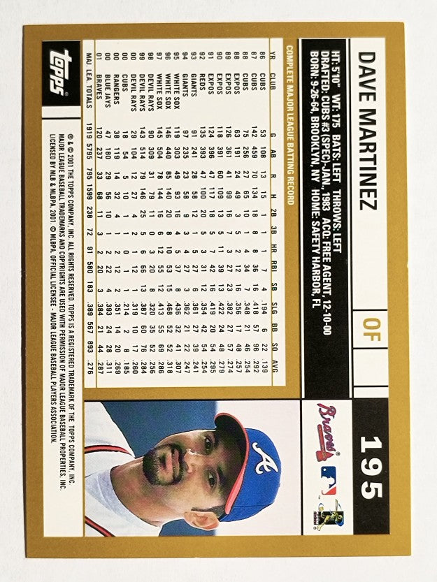 2002 Topps #195 Dave Martinez