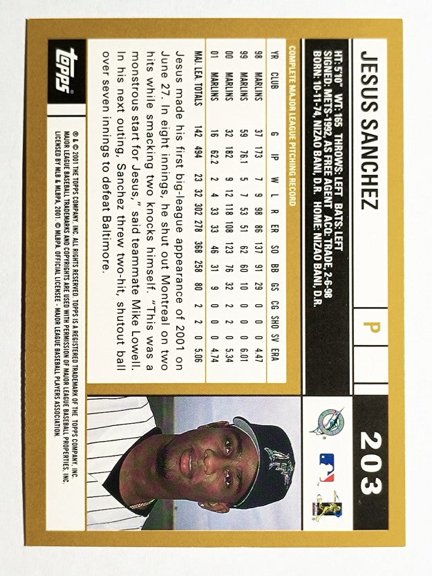 2002 Topps #203 Jesus Sanchez