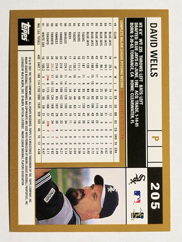 2002 Topps #205 David Wells