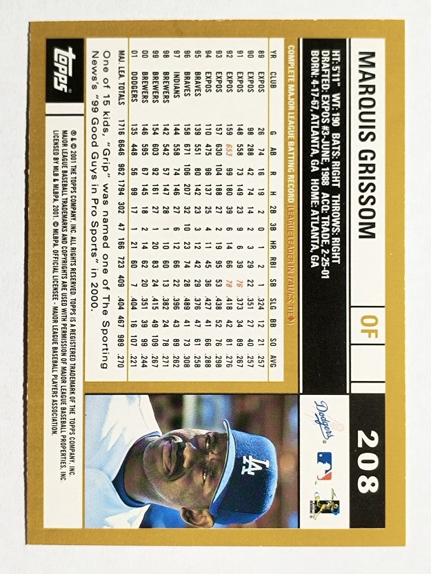 2002 Topps #208 Marquis Grissom
