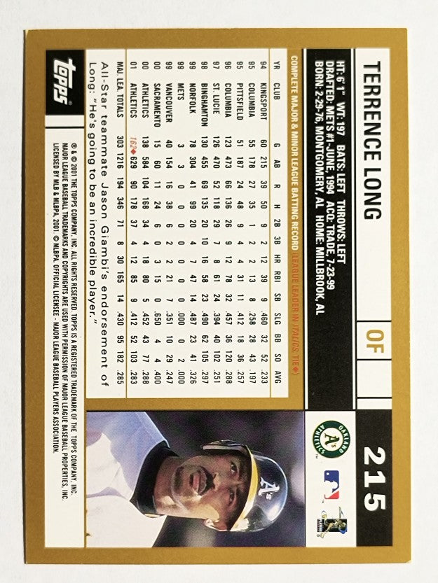 2002 Topps #215 Terrence Long