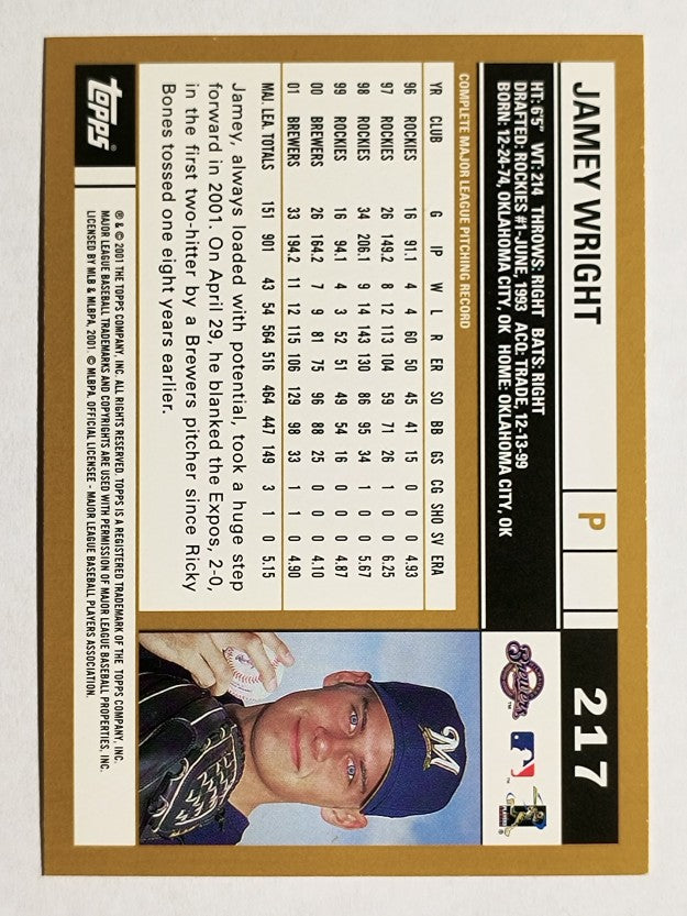 2002 Topps #217 Jamey Wright