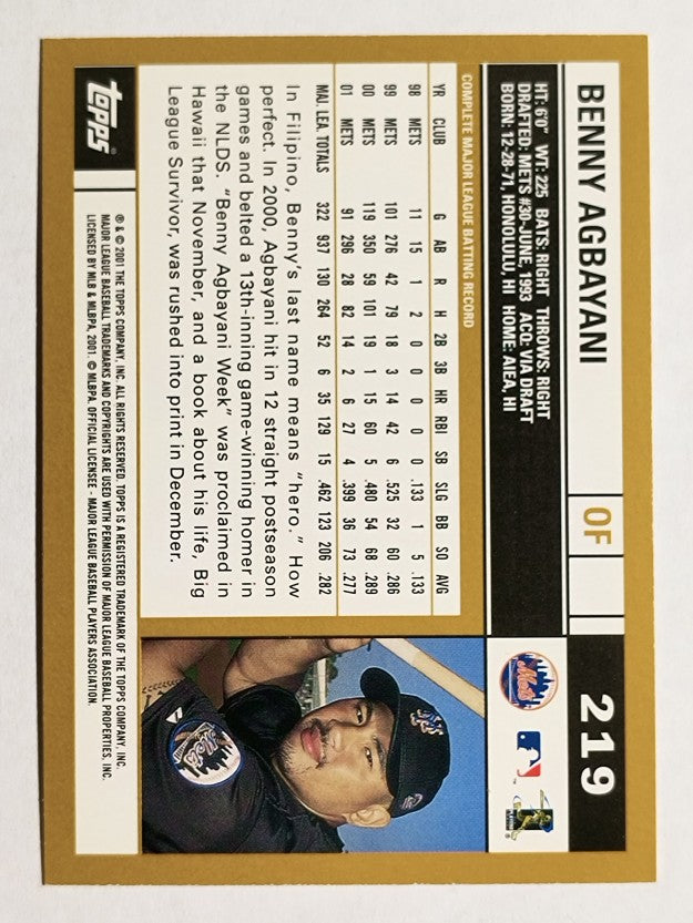 2002 Topps #219 Benny Agbayani