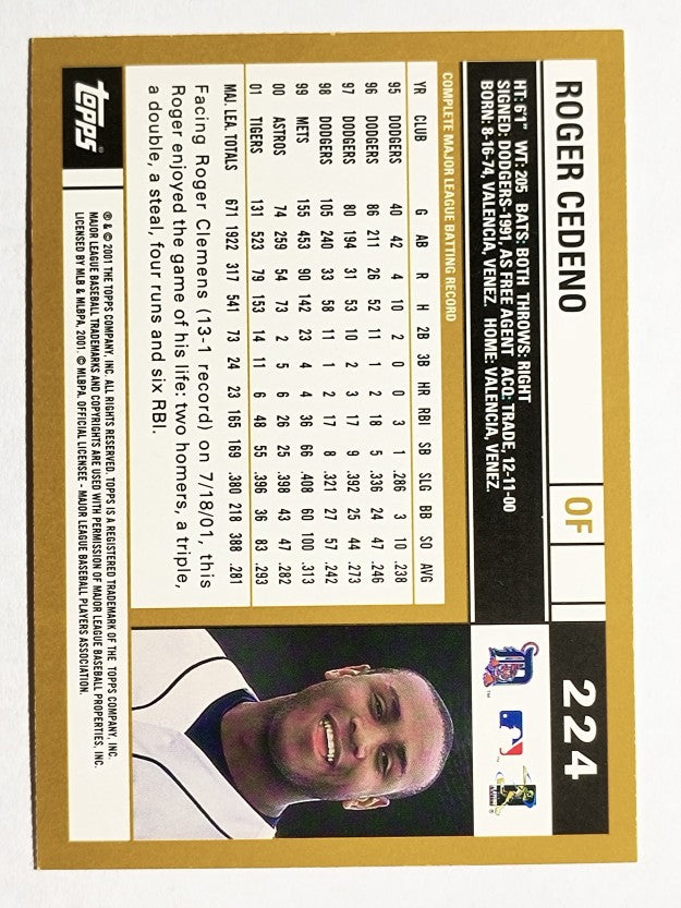 2002 Topps #224 Roger Cedeno
