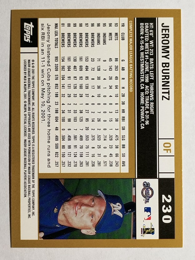 2002 Topps #230 Jeromy Burnitz