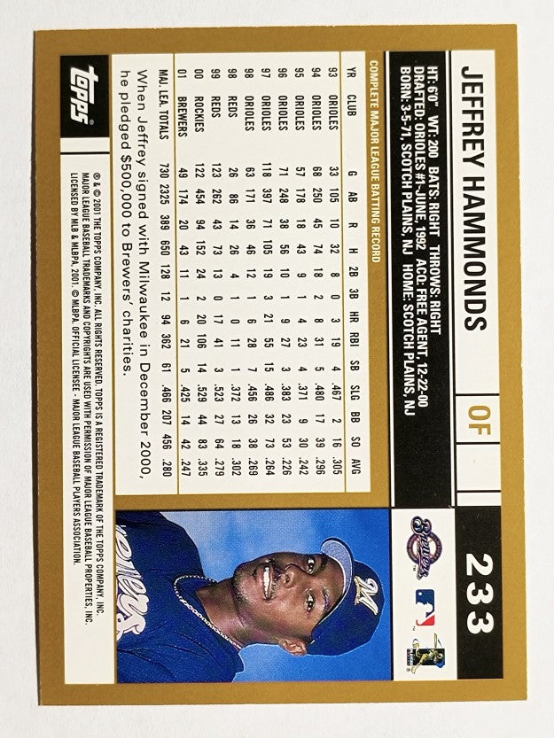 2002 Topps #233 Jeffrey Hammonds