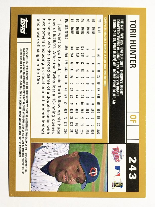 2002 Topps #243 Torii Hunter