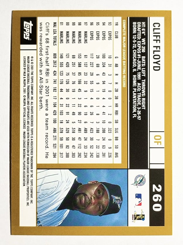 2002 Topps #260 Cliff Floyd