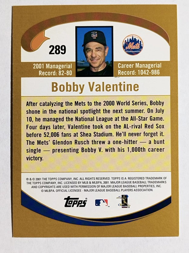 2002 Topps #289 Bobby Valentine MG