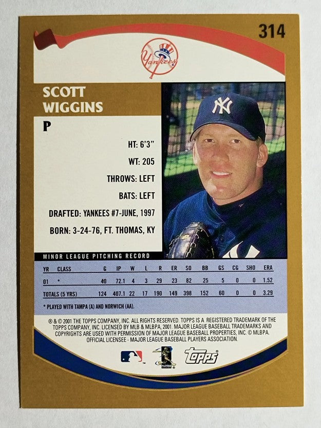 2002 Topps #314 Scott Wiggins PROS RC