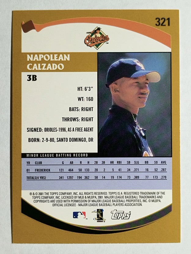 2002 Topps #321 Napoleon Calzado PROS RC