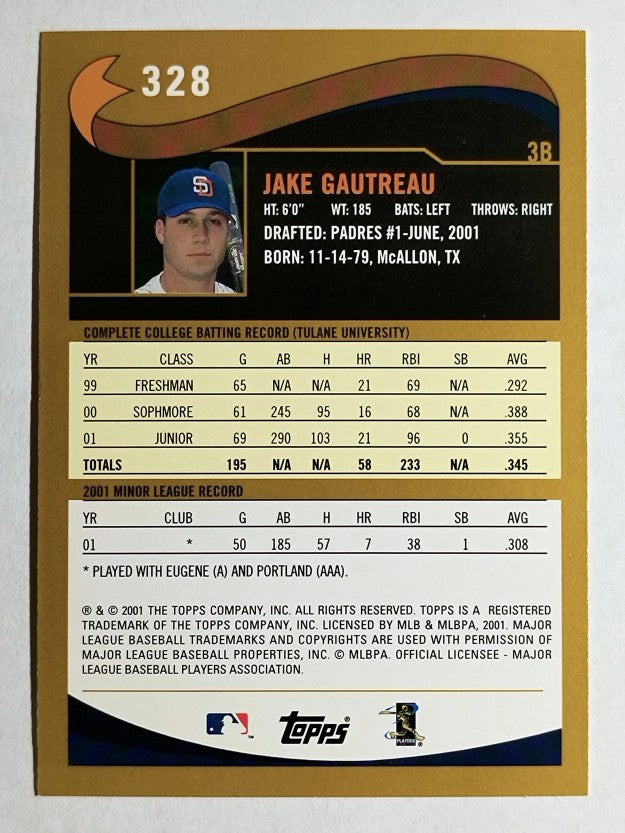 2002 Topps #328 Jake Gautreau DP