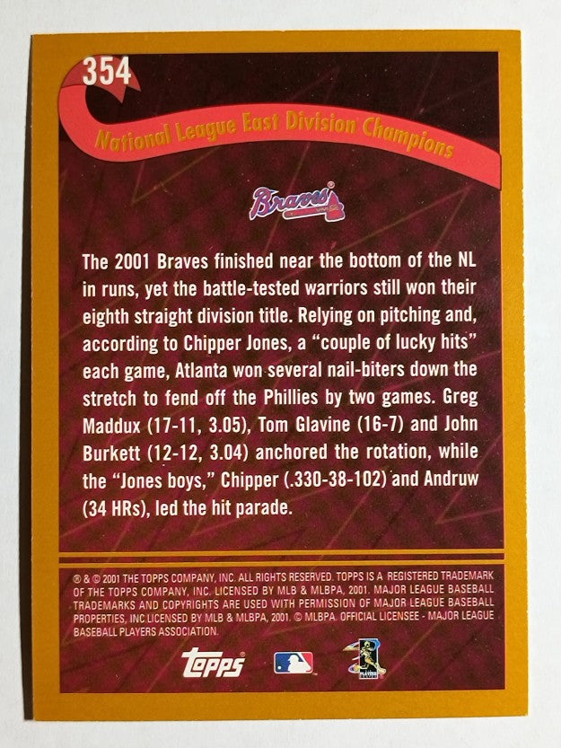 2002 Topps #354 Atlanta Braves PB