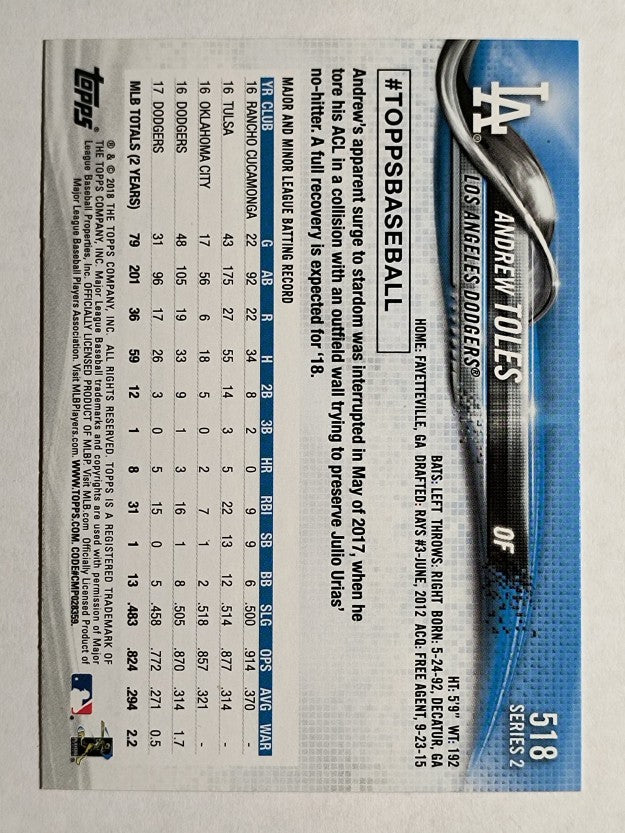 2018 Topps #518 Andrew Toles
