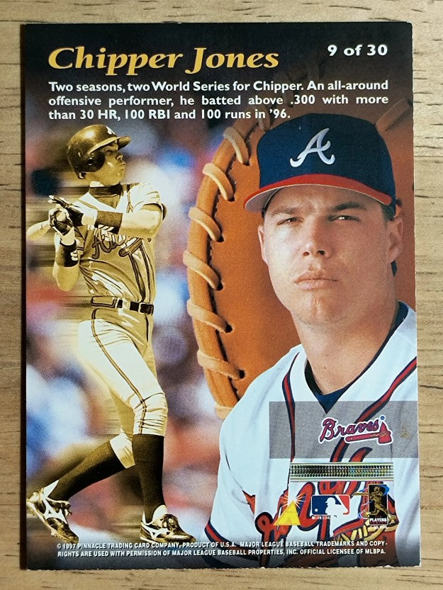 1997 Pinnacle Mint Bronze #9 Chipper Jones