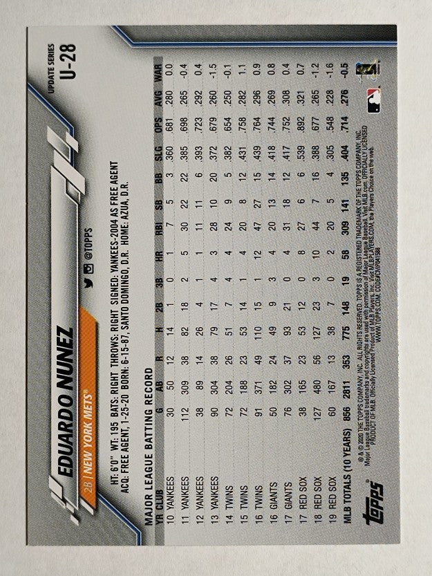 2020 Topps Update #U28 Eduardo Nunez