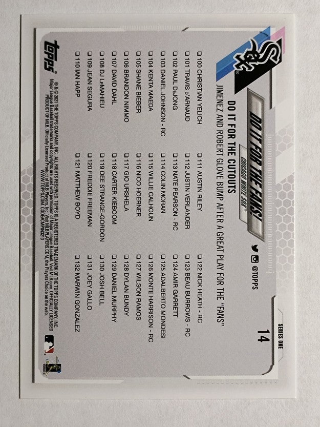 2021 Topps #14 Do It for the Fans/Luis Robert/Eloy Jimenez