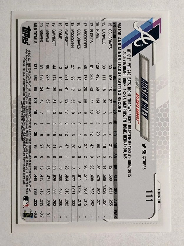 2021 Topps #111 Austin Riley
