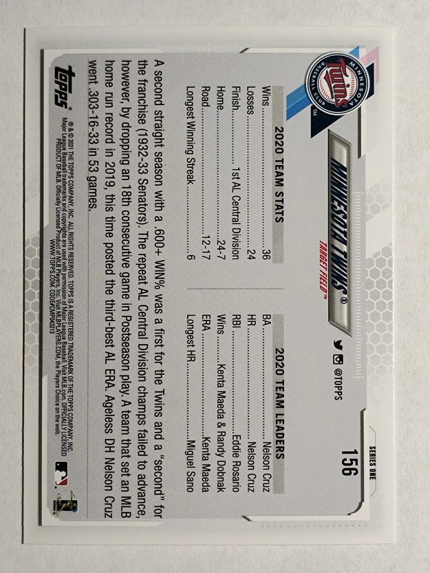 2021 Topps #156 Minnesota Twins TC