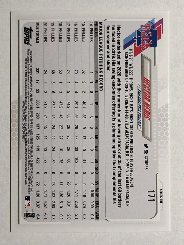 2021 Topps #171 Hector Neris