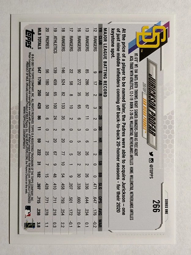 2021 Topps #266 Jurickson Profar