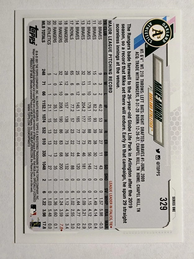 2021 Topps #329 Mike Minor