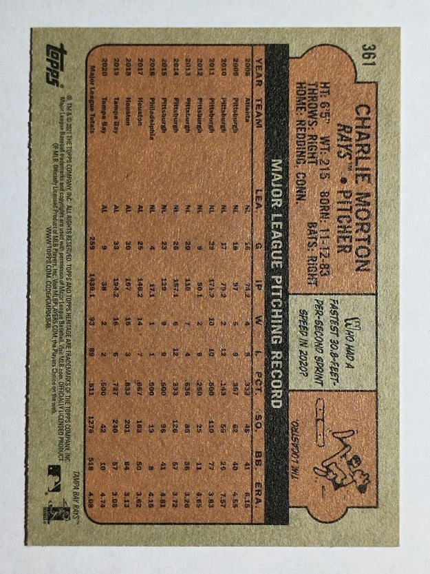 2021 Topps Heritage #361 Charlie Morton
