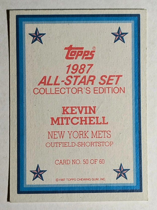 1987 Topps Glossy Send-Ins #50 Kevin Mitchell