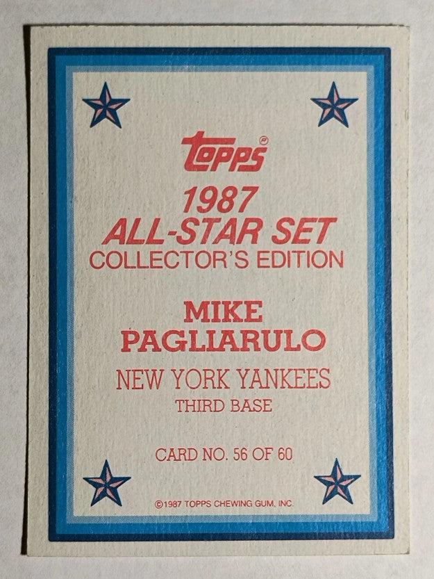 1987 Topps Glossy Send-Ins #56 Mike Pagliarulo