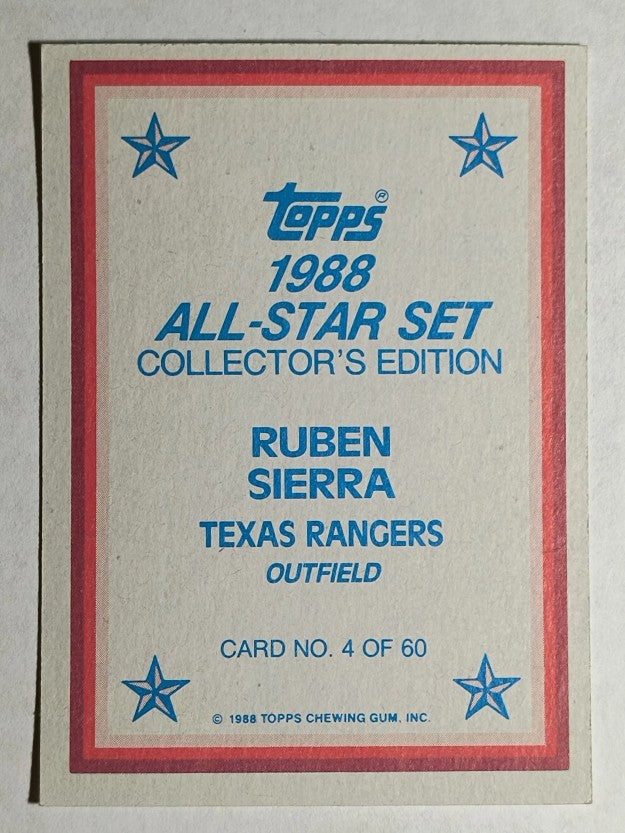 1988 Topps Glossy Send-Ins #4 Ruben Sierra